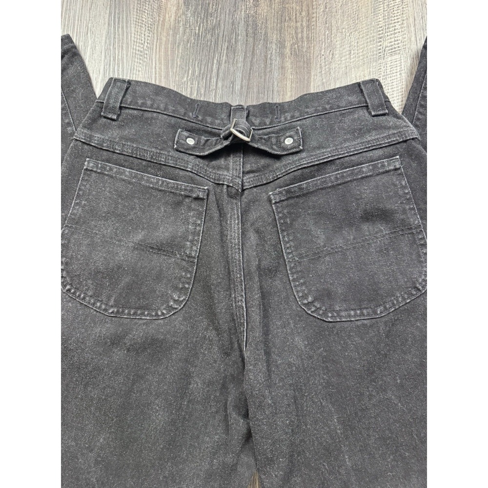 Vintage 90s Women's Riveted by‎ Lee Black Denim Buckle Back Jeans Size 12 L USA - Picture 2 of 8